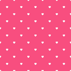 Romantic Violet Seamless Polka Heart Vector Pattern Background for Valentine Day ( February 14 ), 8 March, Mother's Day, Marriage, Birth Celebration. Lovely Chic Design.