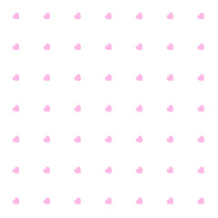 Romantic Pink Seamless Polka Hearts Vector Pattern Background for Valentine Day or Mother's Day. Scrapbooking, Invitation, Wrapping Paper, Greeting Card Cute Illustration.