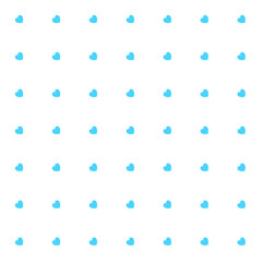 Romantic Blue Seamless Polka Hearts Vector Pattern Background for Valentine Day or Mother's Day. Scrapbooking, Invitation, Wrapping Paper, Greeting Card Cute Illustration.