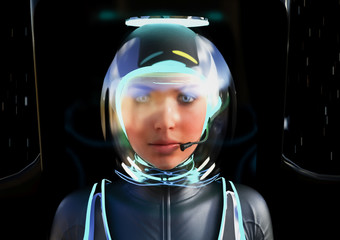 space travel woman