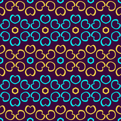 Seamless pattern with bright floral geometric ornament.