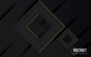 Abstract Background Black and Gold Color Modern Minimal Design