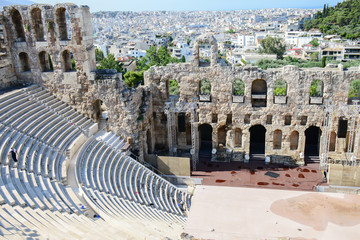 Beautiful cityscape of homes in Greece