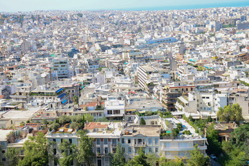 Beautiful cityscape of homes in Greece