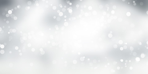 white and gray blur abstract background. bokeh christmas blurred beautiful shiny Christmas lights