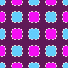 Seamless pattern with bright geometric shapes.