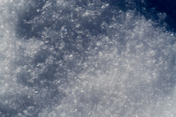 Beautiful frosty patterns on the window glass.