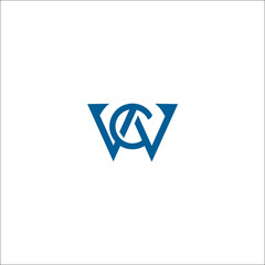 WC initial letter logo design