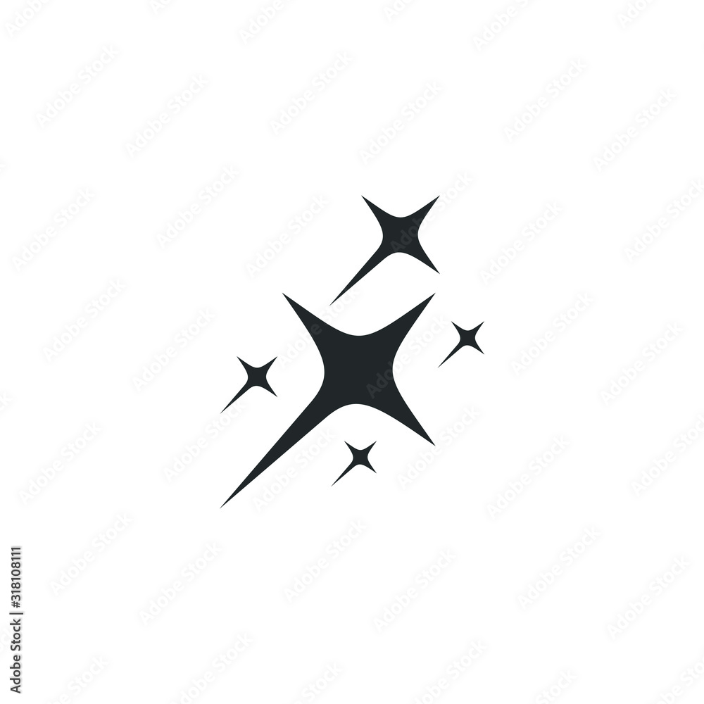 Poster Shine icon template color editable. Shine symbol vector sign isolated on white background illustration for graphic and web design.