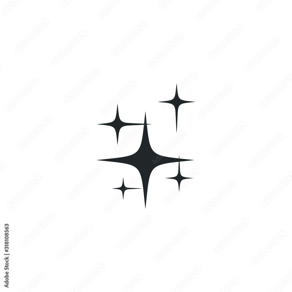 Poster Shine icon template color editable. Shine symbol vector sign isolated on white background illustration for graphic and web design.