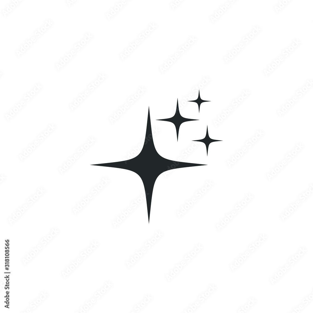 Poster Shine icon template color editable. Shine symbol vector sign isolated on white background illustration for graphic and web design.