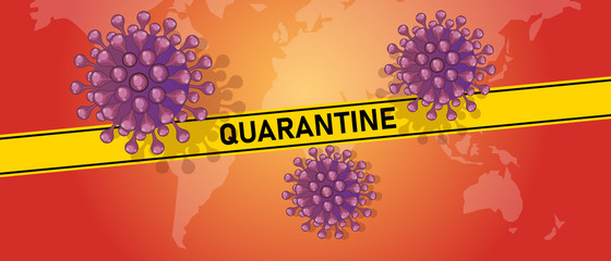 Corona quarantine caution do not enter chine for pandemic flu virus