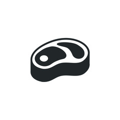 Steak icon template color editable. meatl symbol vector sign isolated on white background illustration for graphic and web design.