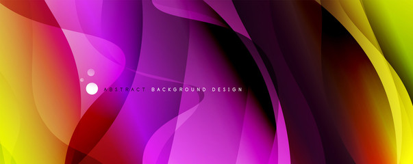 Trendy simple fluid color gradient abstract background with dynamic wave line effect. Vector Illustration For Wallpaper, Banner, Background, Card, Book Illustration, landing page