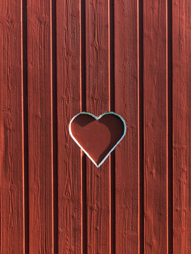 Close-Up Of Heart Shape On Wood