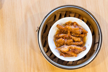 Steamed chicken feet or phoenix claw, popular Chinese dim sum