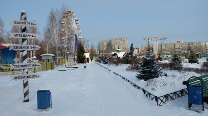 view of city in winter