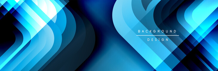 Round squares shapes composition geometric abstract background. Vector Illustration