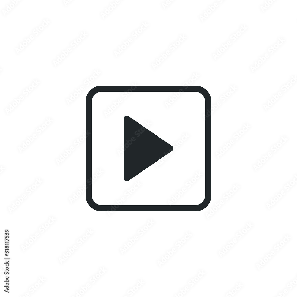 Poster play buttons icon template color editable. play buttons symbol vector sign isolated on white background illustration for graphic and web design.