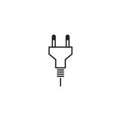 electric plug icon template color editable. Electric plug symbol vector sign isolated on white background illustration for graphic and web design.