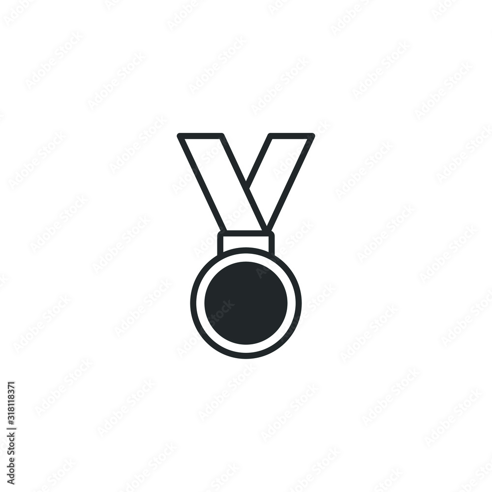 Poster guarantee or medal icon template color editable. medal symbol vector sign isolated on white backgrou