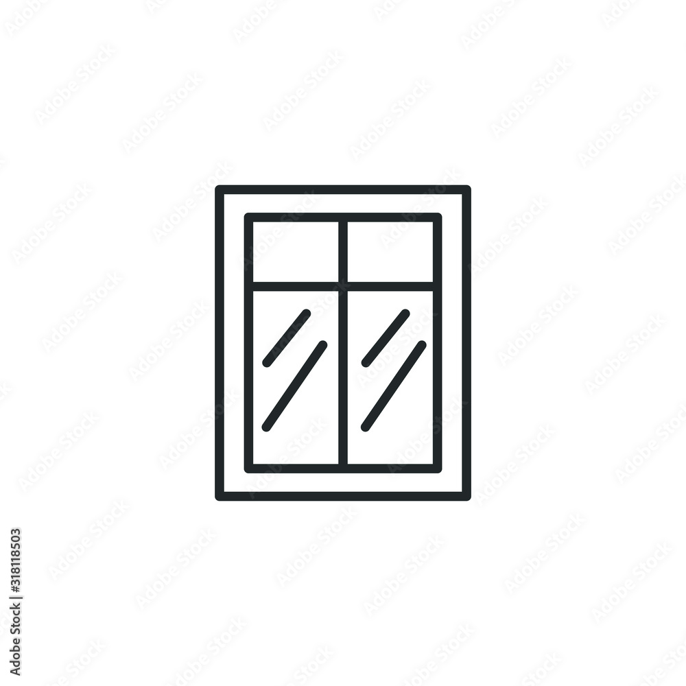 Leinwandbilder window icon template color editable. Visa, document, arrival. windows symbol vector sign isolated on white background illustration for graphic and web design.