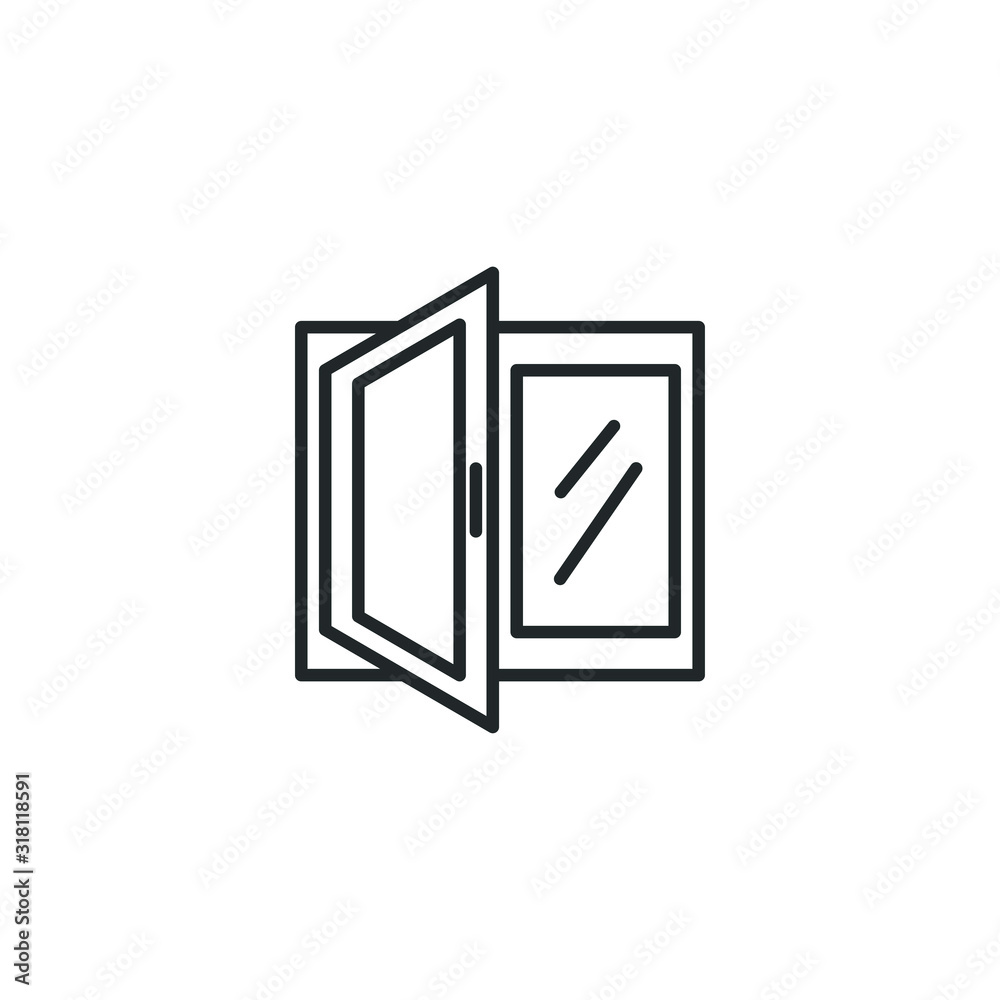 Aufkleber window icon template color editable. visa, document, arrival. windows symbol vector sign isolated on
