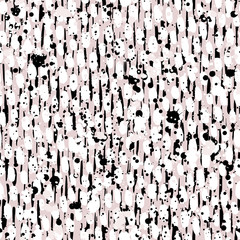 Abstract hand drawn brush strokes and paint splashes textures, seamless pattern