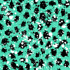 Abstract hand drawn brush strokes and paint splashes textures, seamless pattern