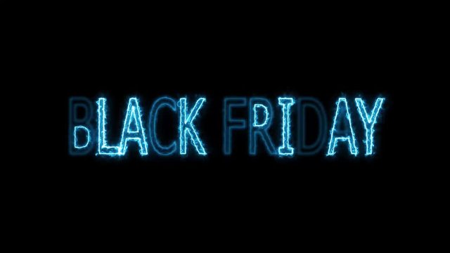 black friday text electric mark glow end offset 2