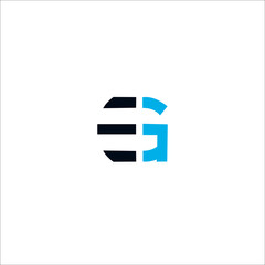 EG E G Logo Design Modern Vector