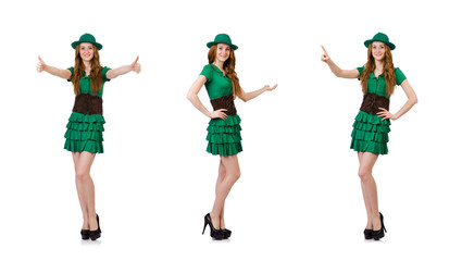 Obraz premium Woman in saint patrick concept