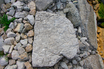 Stones On The Beach Front