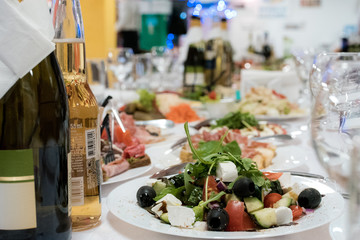 salad in a restaurant