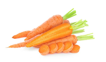 Carrot isolated on white background.