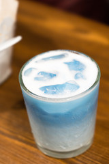 glass of water on a table