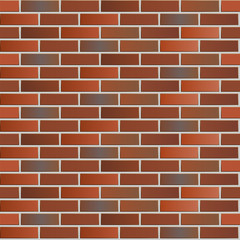 red brick wall pattern seamless vector illustration