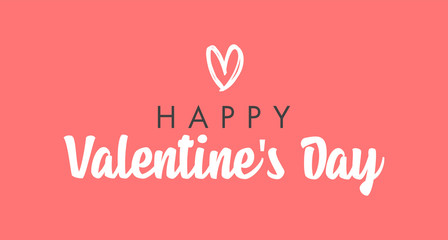 Valentine's day lettering design. Calligraphic love text with hearts. 