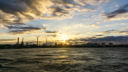 Fototapeta premium beautiful blue sky and clouds with sunlight