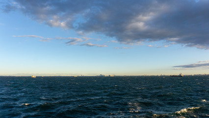 Obraz premium beautiful blue sky and clouds with sunlight