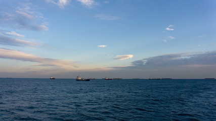 beautiful blue sky and clouds with sunlight