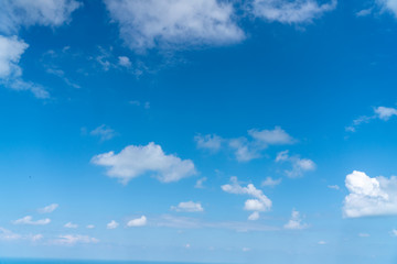 blue sky background with tiny clouds