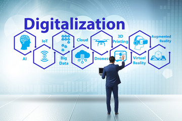 Digital transformation and digitalization technology concept
