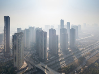 Fototapeta na wymiar Beijing Smog and Air Pollution