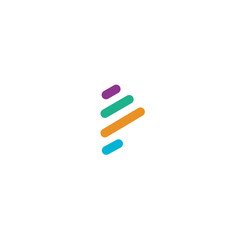  P Abstract logo design vector