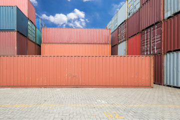 Fototapeta premium Stack of Cargo Containers at the docks