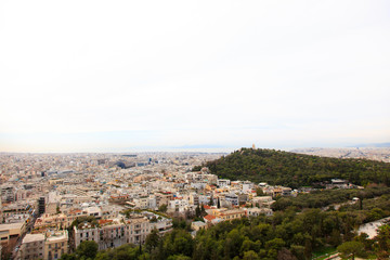 Fototapeta na wymiar ギリシャ-パルテノン神殿の丘から見える街並み-02