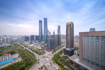 Aerial view of the big city, China Nanchang