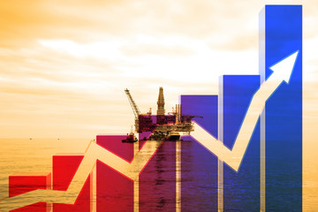 Economic growth concept with charts