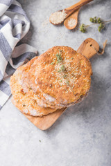 Potato flat bread are traditional soft Finns also call Lepuska or Talvi.  Made from mashed potatoes. The nomination is used especially in eastern Finland and south of Karelia.
